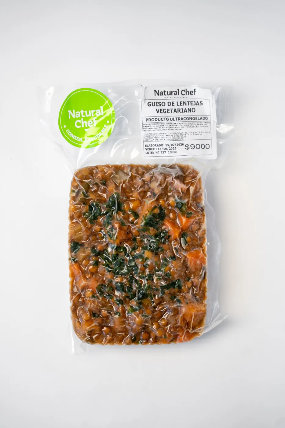 Vegetales grillados envasados al vacío